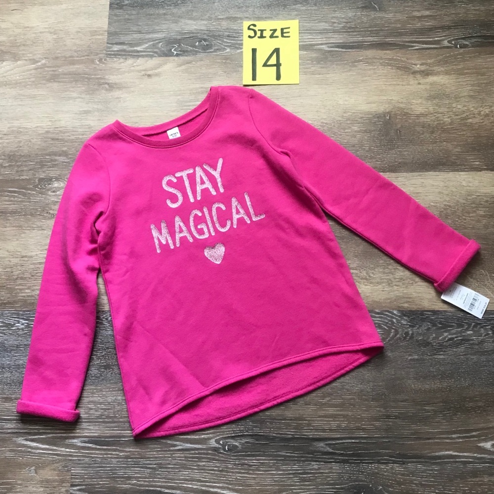 🛍NWT Carter’s Girls Size 14 Crewneck Sweatshirt